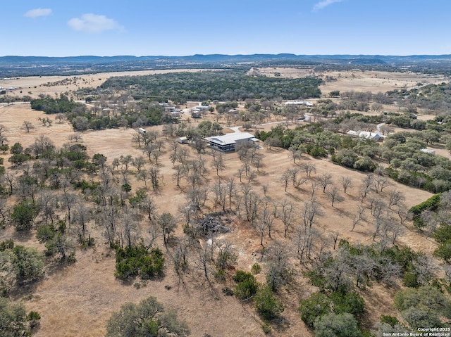 aerial view featuring a rural view