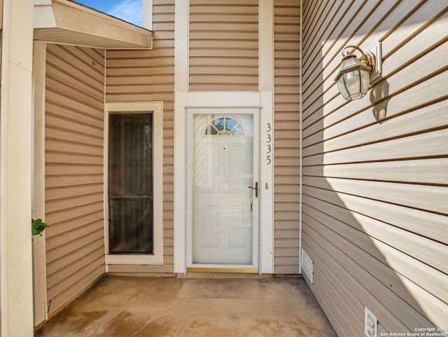 view of doorway to property