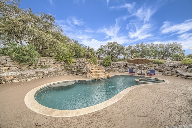 view of pool with a patio area