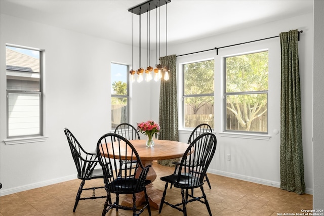 view of dining space