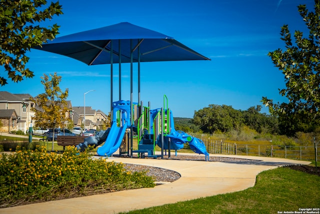 view of jungle gym