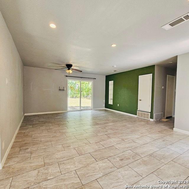 3023 Greenacres St, San Antonio, TX 78230 - spare room with ceiling fan, recessed lighting, and baseboards