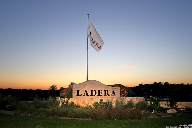 view of community sign