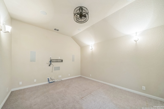 interior space featuring lofted ceiling