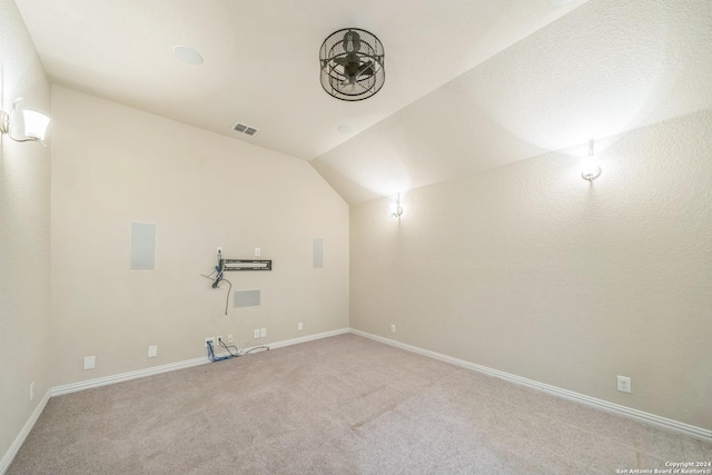 12009 Vignette, Schertz, TX 78154 - additional living space with carpet floors, lofted ceiling, and baseboards