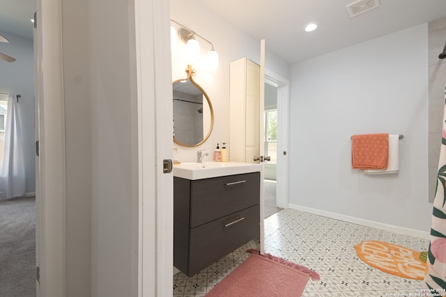 bathroom featuring vanity