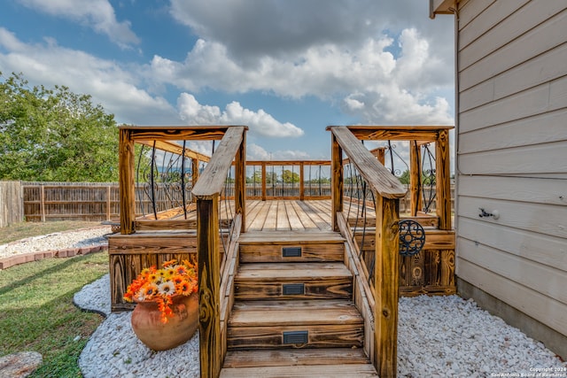 view of wooden terrace