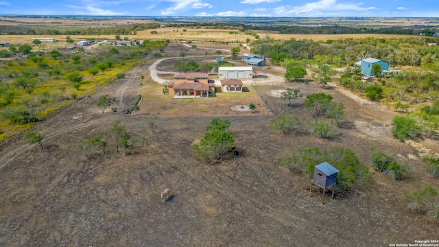 bird's eye view with a rural view