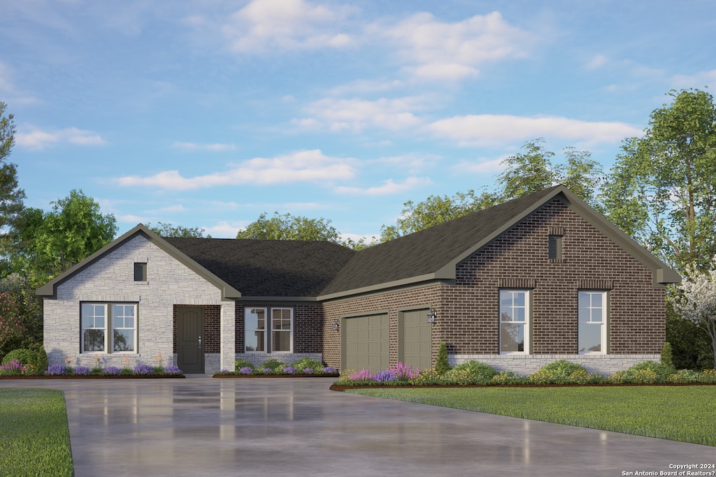 view of front of home featuring a garage