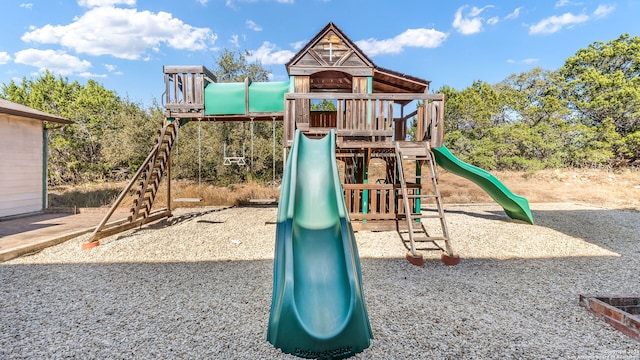 view of jungle gym