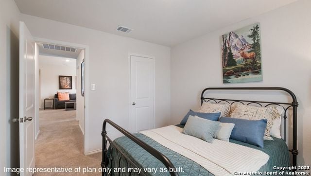 view of carpeted bedroom