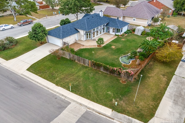 birds eye view of property