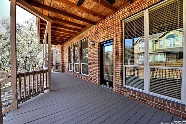 view of wooden deck