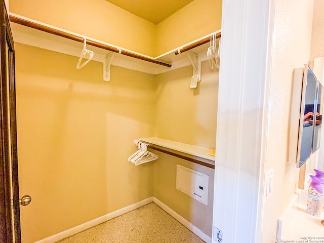 view of walk in closet