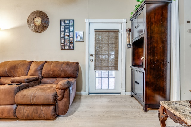 interior space featuring light wood-type flooring