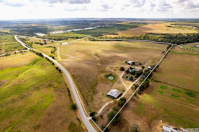 aerial view featuring a rural view