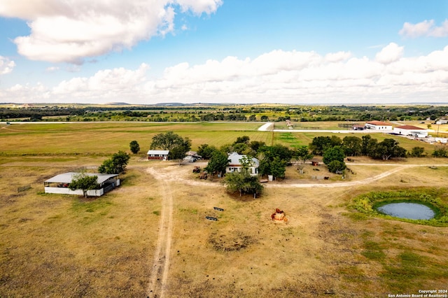 aerial view with a rural view