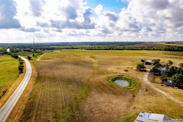 bird's eye view with a rural view