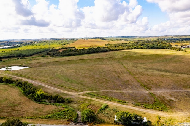 aerial view featuring a rural view