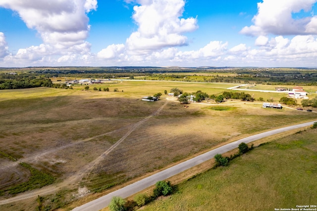 drone / aerial view with a rural view