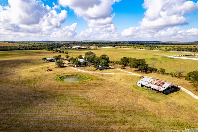 drone / aerial view with a rural view