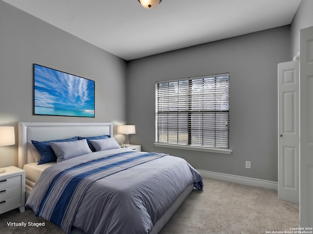 view of carpeted bedroom