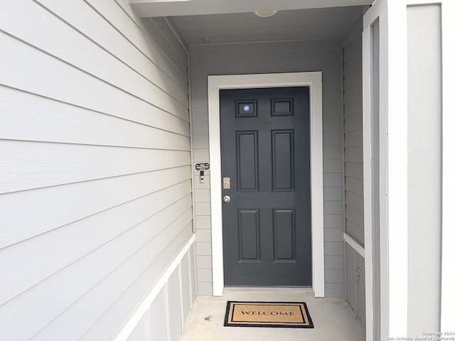 view of doorway to property