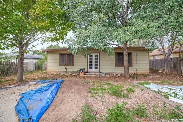 rear view of house with french doors