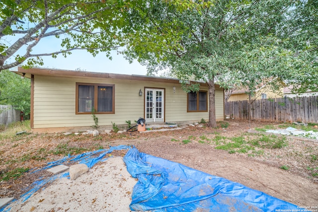 exterior space with french doors