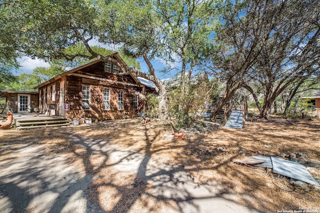 exterior space with a wooden deck