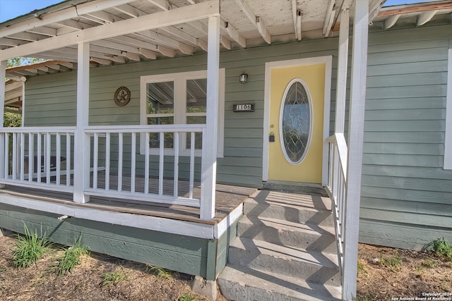 view of doorway to property