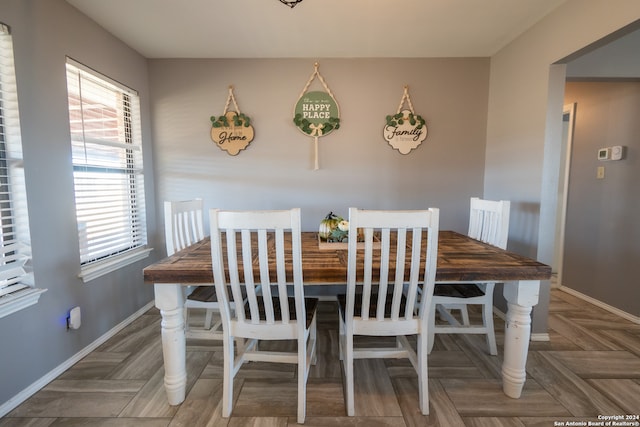 view of dining area