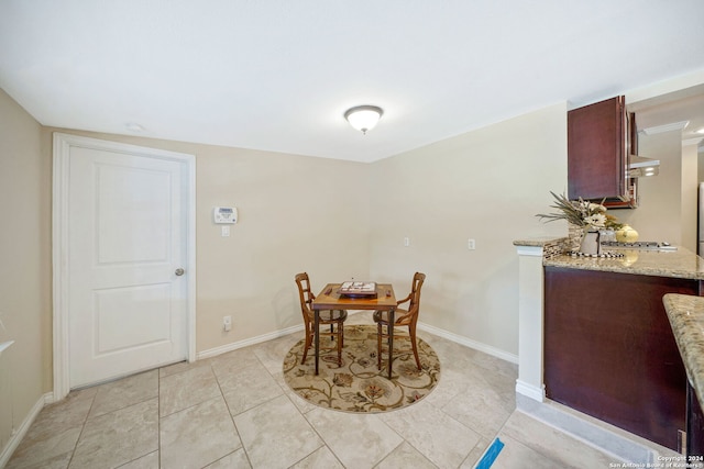 view of tiled dining space