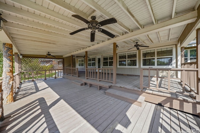 wooden deck with covered porch