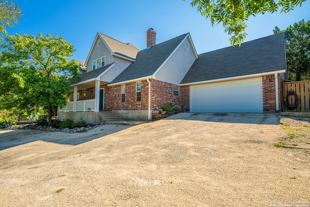 view of property featuring a garage