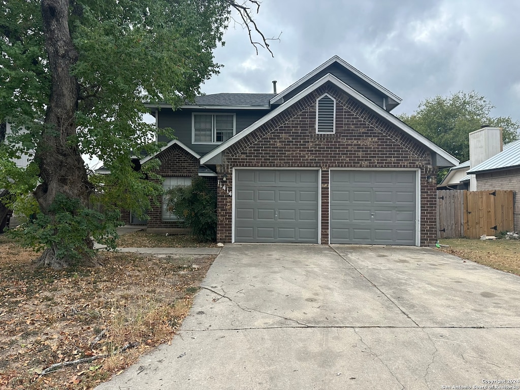 front of property featuring a garage