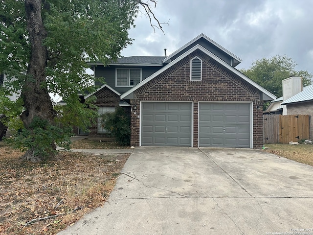 front of property featuring a garage