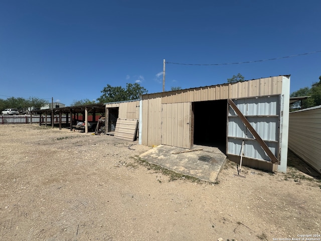 view of outdoor structure