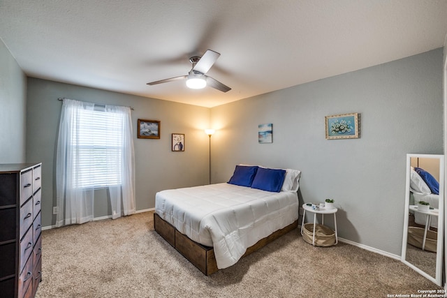 12750 Rambling Rose, San Antonio, TX 78253 - bedroom featuring light colored carpet, baseboards, and a ceiling fan