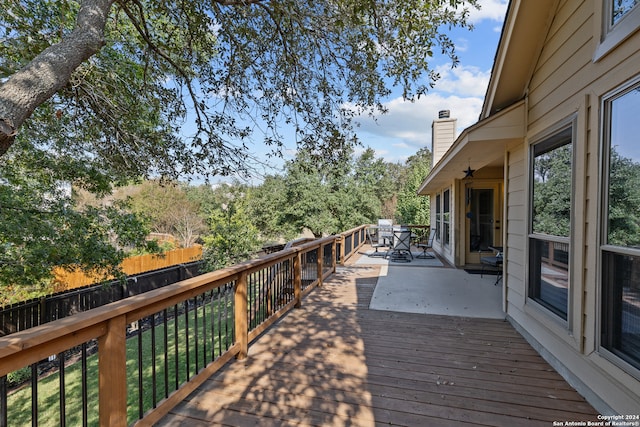 view of wooden terrace