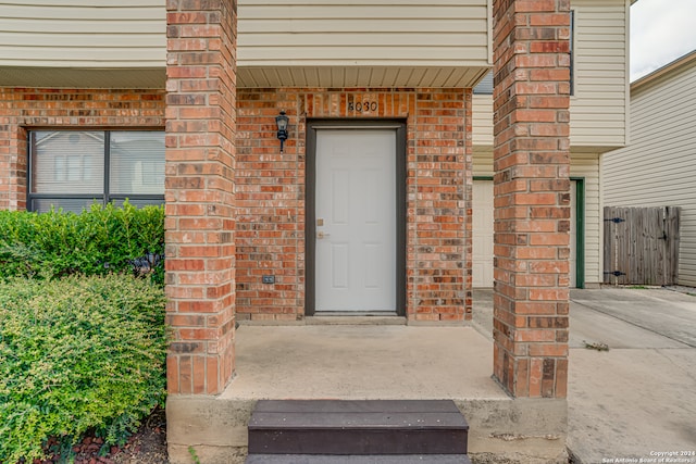 view of doorway to property