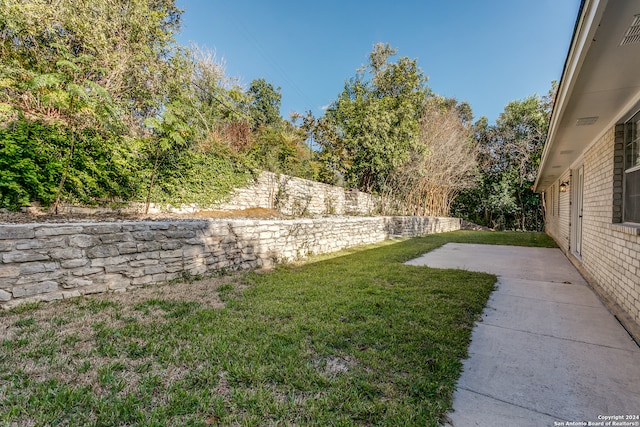 view of yard featuring a patio area