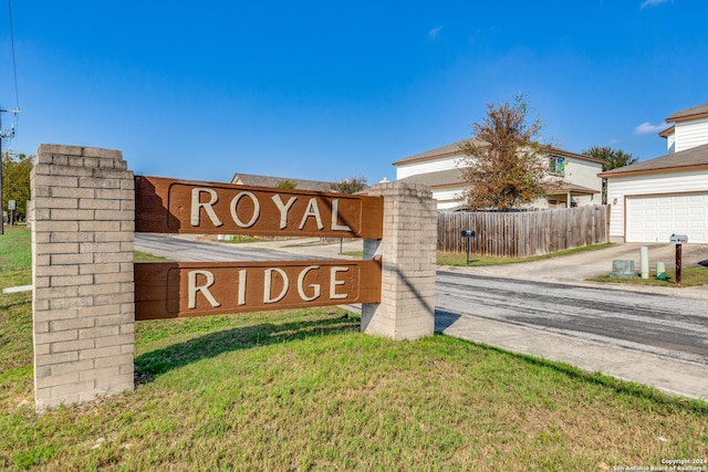 10311 Grand Cir, San Antonio, TX 78239 - community / neighborhood sign with concrete driveway and a garage