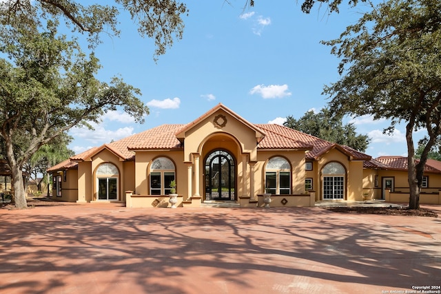 view of front of property featuring french doors