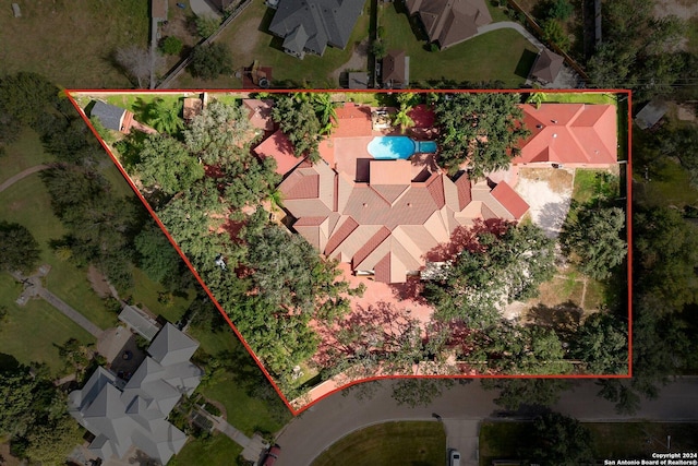 2301 Tanglewood, Weslaco, TX 78596 - aerial overview of property's location featuring property boundaries highlighted
