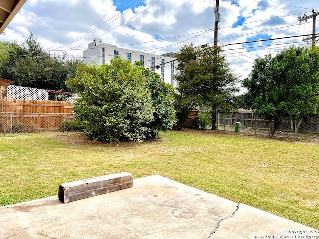 view of yard with a patio area