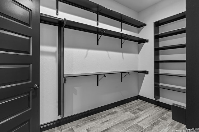 walk in closet featuring light wood-type flooring