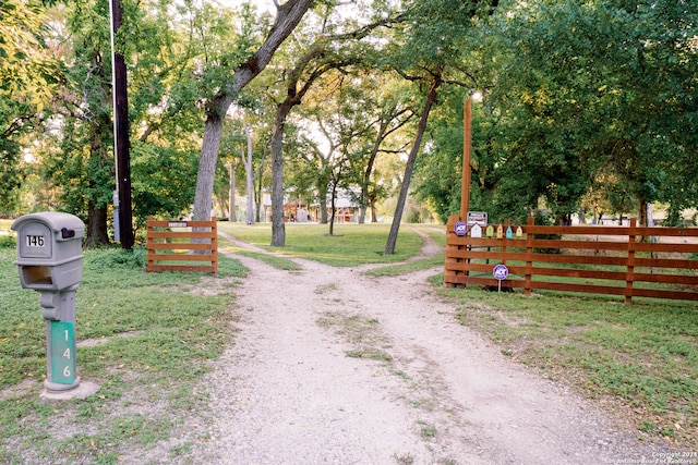 view of road