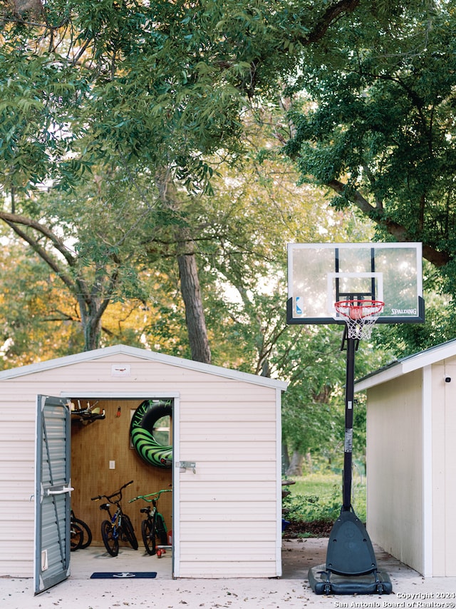 view of basketball court