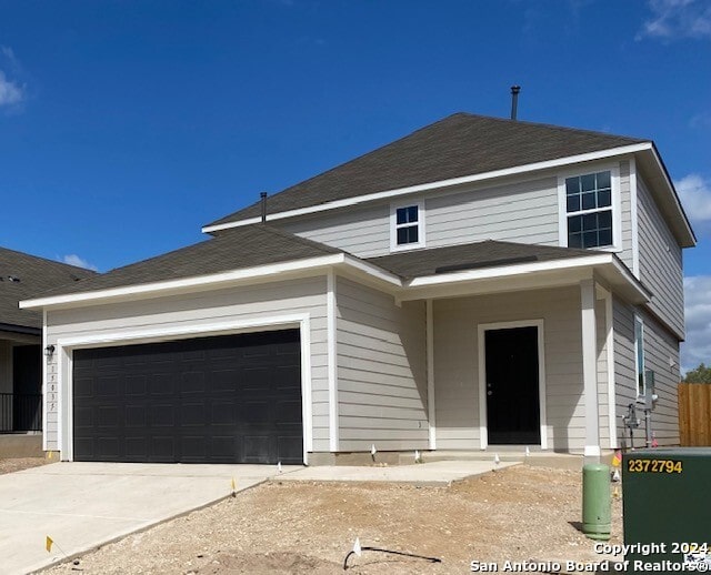 view of front of house featuring a garage